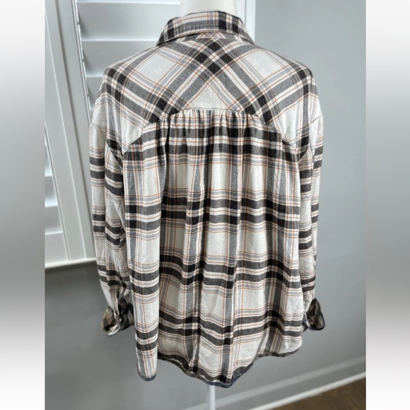 BDG Urban Outfitters Robbie Spliced Flannel Shirt Womens Small Plaid Oversized S - Picture 5 of 15